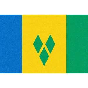 Saint Vincent And The Grenadines Flag 6 inch x 4 inch Window Cling