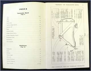 50s Vintage CAT Trackson HT4 Traxcavator Parts Catalog  