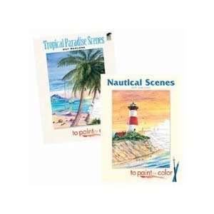  Tranquil Waters Paint or Coloring Books, Set of 2: Toys 