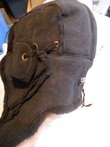 UGG Australia Aviator Shearling Sheepskin Hat O/S Black,style5790 