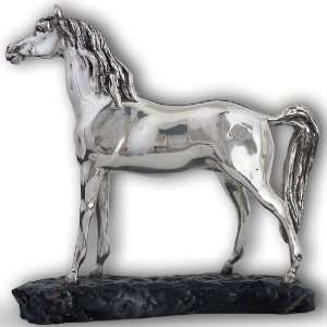  Arabian Horse Silver Plated Sculpture: Home & Kitchen