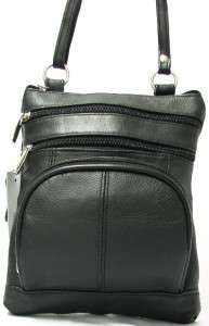 Sling Messenger Purse Black Travel Shoulder Satchel With Wallet Bag 