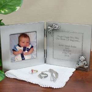  New Baby All Aboard Baby Train Personalized Silver Photo Frame: Baby