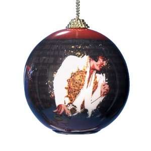  Kurt Adler 80mm Elvis Light Up Decoupage Ball Ornament 