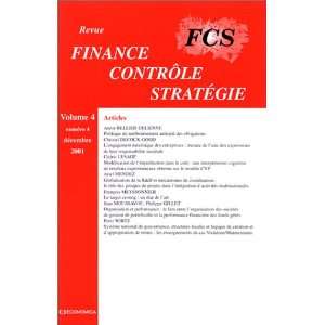   : finance contr strat vol.4/n 4 (9782717844023): Revue F.C.S.: Books
