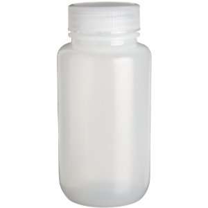 Wheaton 209428 LDPE Leak Resistant Wide Mouth Bottle, 8oz With 43 410 