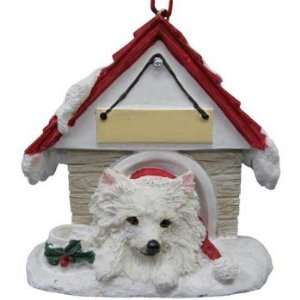  Eskie in Doghouse Christmas Ornament