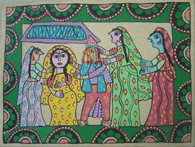 18 Mithila Traditions Handmade Painting NEPAL  