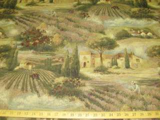 French countryside scenic tapestry upholstery fabric ft960  