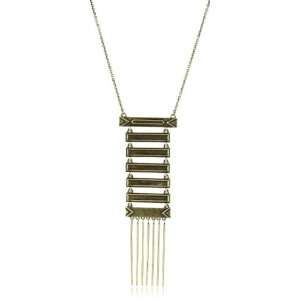  House of Harlow 1960 Totem Yellow Plated Pole Necklace 