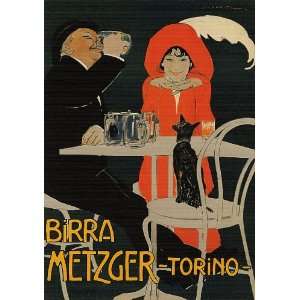   DOG RESTAURANT BIRRA METZGER TORINO ITALY ITALIA VINTAGE POSTER REPRO