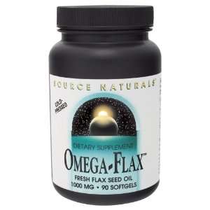  Source Naturals   Omega Flax (Flax Seed Oil), 1000 mg, 90 