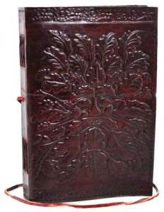 Leather Bound GREEN MAN Book of Shadows or Journal! Free U.S. Shipping 