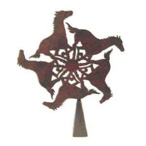  Running HORSE Pony WESTERN Christmas TREE topper NEW: Home 