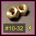 Brass Machine Screw Hex Nuts #10 32 3/8x1/8 Qty: 50