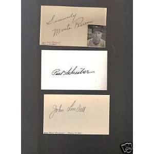  Johnny Lindell Yankees signed autographed 3X5 Index JSA 