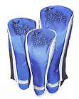BIRDIE BABE BLUE GOLF CLUB HEADCOVERS SET OF 3   LARGE, MED, SMALL