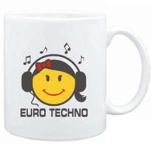 Mug White  Euro Techno   female smiley  Music  Sports 