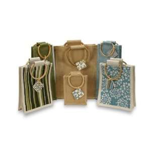  Eco Friendly Jute Reusable Gift Bag Collection   Includes 6 Bags 
