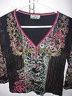 WOMENS NEW CORAL SILVER JEWEL TUNIC TOP SHIRT SIZE M 40  