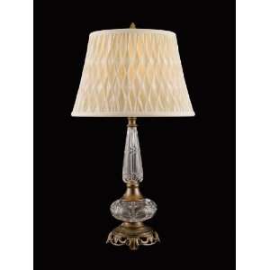   Tiffany GT80545 1 Light Crystal Table Lamp Antique Gold Narrow Neck