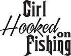FISH DECAL #FH1/133 GIRL HOOKED ON FISHING BASS TROUT S