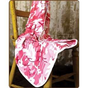  Pink Camo Knit Blanket Baby