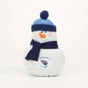   Titans Plush Snowman Football Christmas Throw Pillow