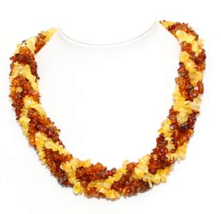 Natural Baltic Amber Necklace Mixed Color 93gr.  