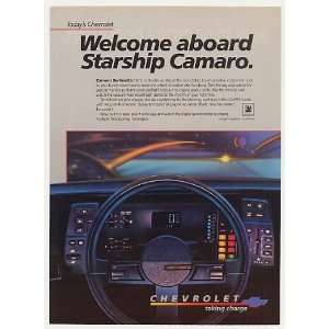  1984 Chevy Camaro Berlinetta Starship Dashboard Print Ad 