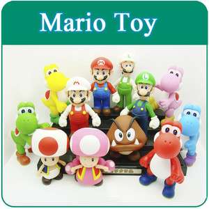 Super Mario Bros Lot 12 Pcs 5 GOOMBA TOAD Figure_M16  