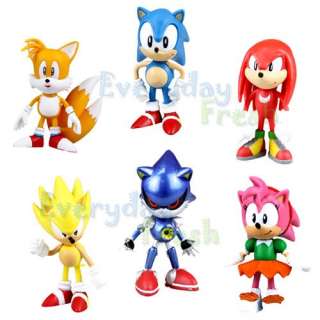 NEW SONIC THE HEDGEHOG CLASSIC COLLECTORS 6 FIGURE Toy SET  