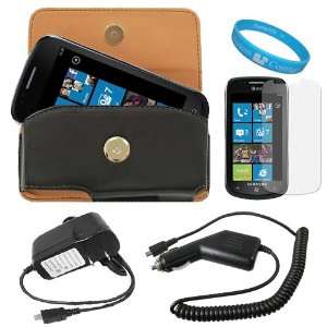  Executive Leather Protective Pouch Case with Removable 