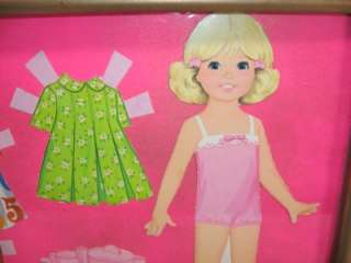 vtg 1971 Timey Tell Mattel Cutout Paper Doll Whitman Framed Picture 