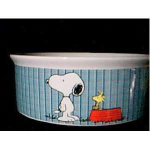 Peanuts SNOOPY & WOODSTOCK Dog Food Bowl Heavy Duty Pet Dish ALL GONE 
