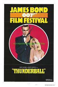 THUNDERBALL MOVIE POSTER R1975 JAMES BOND FILM FESTIVAL  