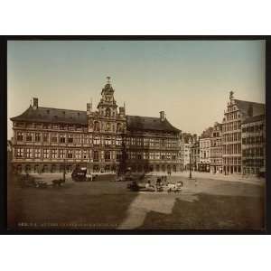  Grande Place with town hall, Antwerp, Belgium,c1895