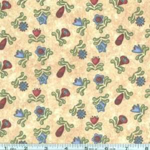  45 Wide Northcott Flannel Lullaby Posies Cream Fabric By 