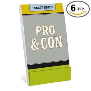  Knock Knock Pocket Notes Pro & Con (Pack of 6) Health 