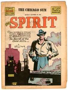 THE SPIRIT 10 29 44 Secret of the Gold Hills Chicago Sun Will Eisner 