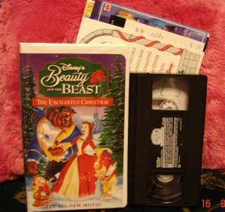 WALT DISNEYS Beauty and the Beast An Enchanted Christmas Vhs MINT 