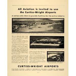 1930 Ad Curtiss Wright Airport Pittsburgh McKeesport   Original Print 