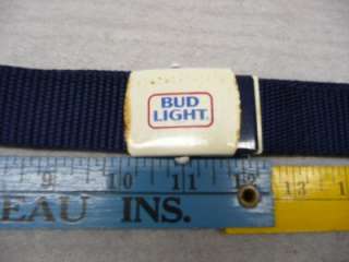Budweiser Bud Light Beer cloth belt white metal buckle  