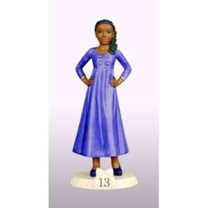   African American Figures Figurine Birthday Girl Age 13: Home & Kitchen