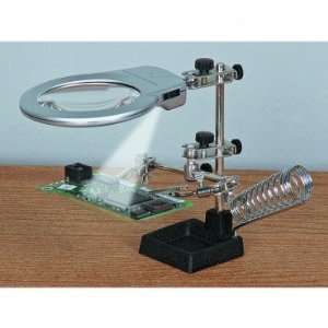   Helping Hand Tool With Magnifying Glass & LED Light