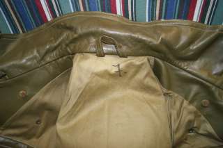 WW2 WWII BELGIAN MOTORCYCLE HORSE HIDE LEATHER COAT10 BUTTON ARMY 