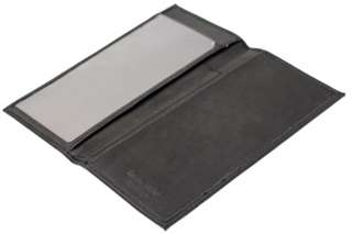 men or women genuine leather checkbook cover black wallet description 