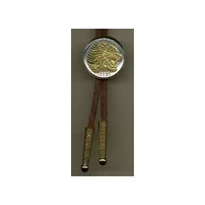    Ethiopia 50 Cent Lion Two Tone Coin Bolo Tie: Sports & Outdoors