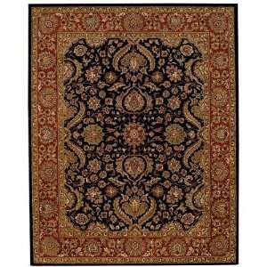  Capel 3314 350 Monticello Palmette Onyx/Rust Oriental Rug 