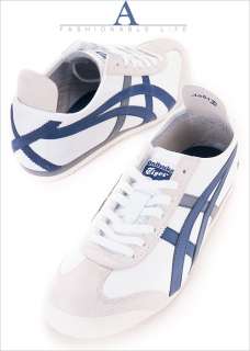 Brand New Asics Onitsuka Tiger Mexico 66 White/Navy Shoes T56  